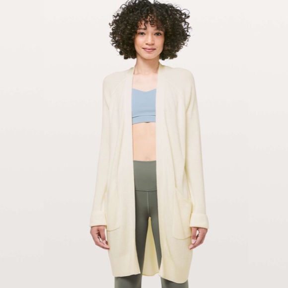 NWT $168 Lululemon Still At Ease Wrap Cardigan Sweater Angel Wing Size 10 - Picture 1 of 15